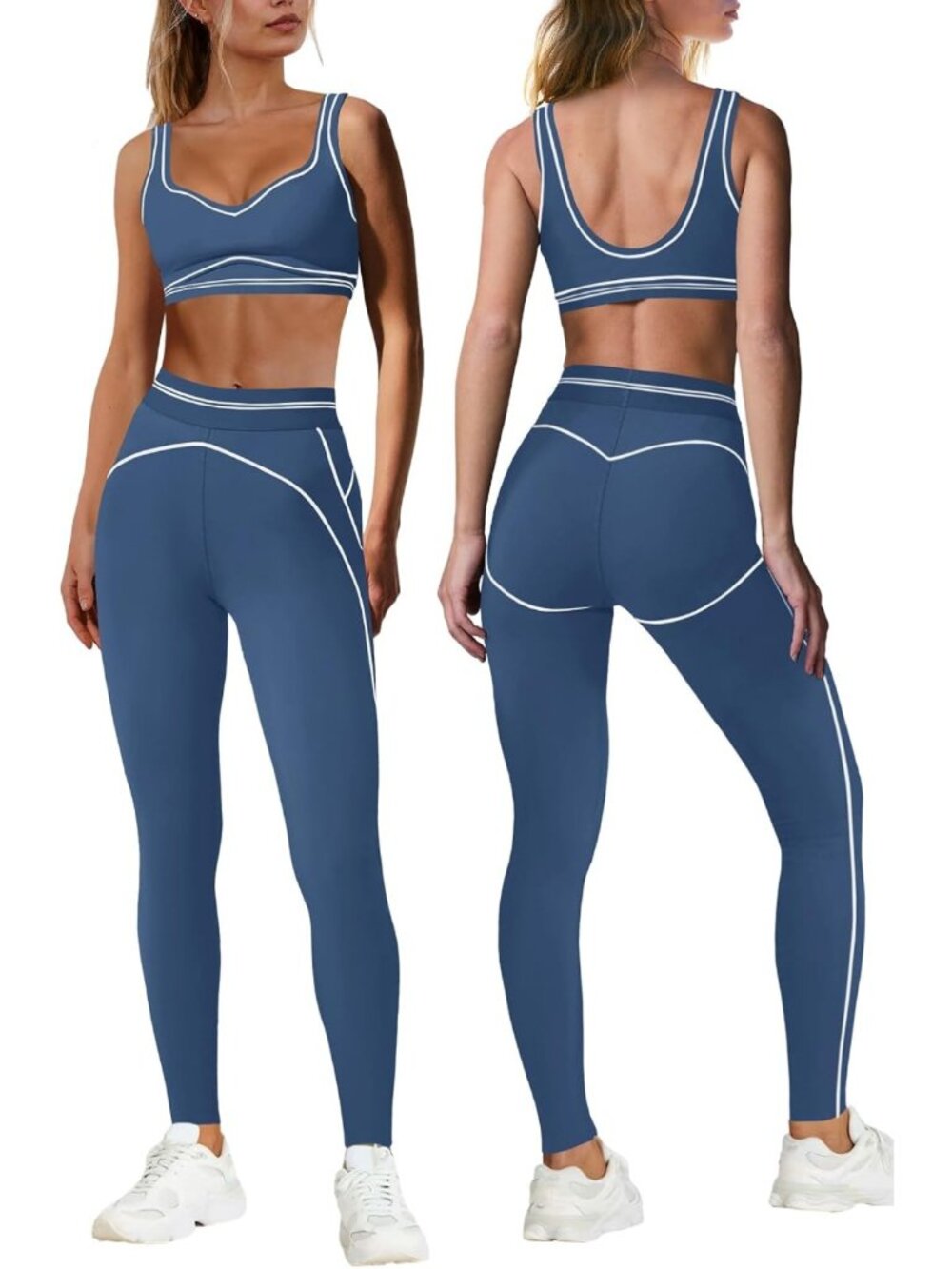 Stylish Women's 2-Piece Yoga & Gym Workout Set - Activewear for Fitness